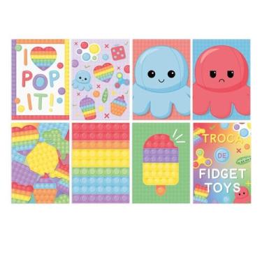 Imagem de Cartaz Decorativo Festa Fidget Toys 25x35cm 8 Unidades - Cromus - Rizz