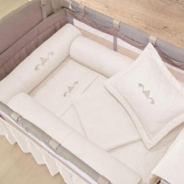 Imagem de Kit Berço Desmontável 9 Peças Palha Medium Arabesco - Tropical Baby