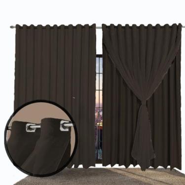 Imagem de Cortina blackout Quarto apartamento Veneza 6 x 2,50 cinza - Bravin Cor