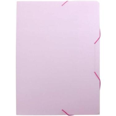 Imagem de Pasta ABA Elástica Plástica Ofício Serena Rosa Pastel - Pacote com 10 