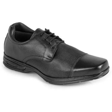 Imagem de Sapato Masculino Social Conforto Couro Legítimo Ortopédico Anti Stress