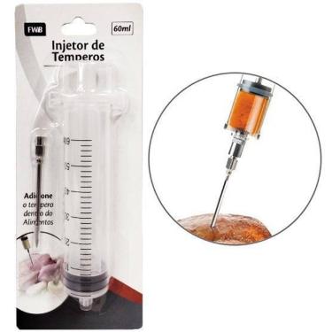 Imagem de Injetor De Temperos De Plastico Seringa 60Ml