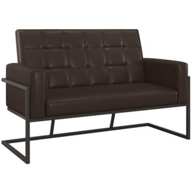 Imagem de Namoradeira material sintético Base de ferro para Escritório Sala de E