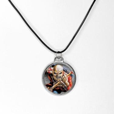 Imagem de Colar pingente rock eddie iron maiden resinado - RELIKARIU
