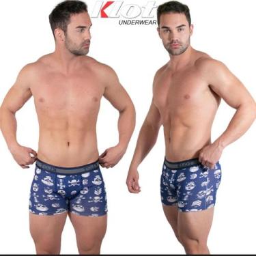 Imagem de Kit 12 Cuecas Boxer Adulto Klot - Box Estampada, GG