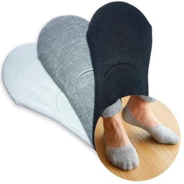 Imagem de Kit 3 Pares Meia Invisível Masculina Respirável Soquete - Rupee, Sorti