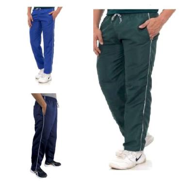 Imagem de Kit 3 Calças Masculina Fitness Em Tactel Com 03 Bolsos - C&C, Royal, M