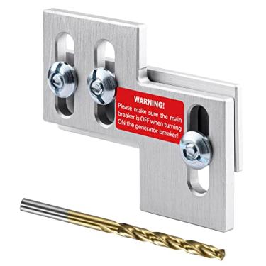 Imagem de LATING Intertravamento de gerador para Thomas & Betts, Challenger, Westinghouse Painéis de 150 ou 200 Amp com espaçamento de 3,5 a 3,5 cm, níquel escovado