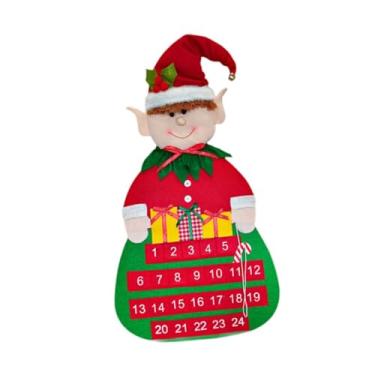 Imagem de Ｂｅｓｇａ Calendário do Advento de Natal 2024 Ornamento, Calendário de Natal de Decoração Suspensa para Escritório, Garoto