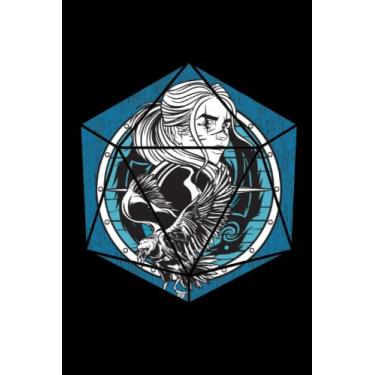 Imagem de Norseman Shieldmaiden D20 - Notebook about Nordic Mythology: DIN A5 (6x9) Notebook for role -playing enthusiasts and pen and paper RPG fans with 120 lined pages and weekdays for the diary function