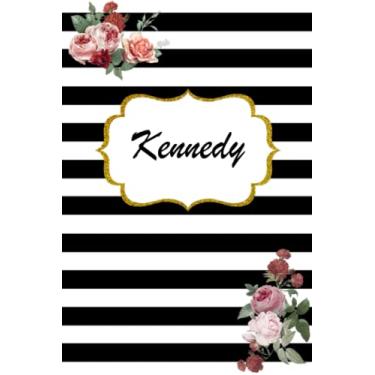Imagem de Kennedy: Classic Floral Personalized Notebook/Journal/ Log Book/ Planner With Name, 110 pages of your selected paper, planner. Size: 6” x 9”