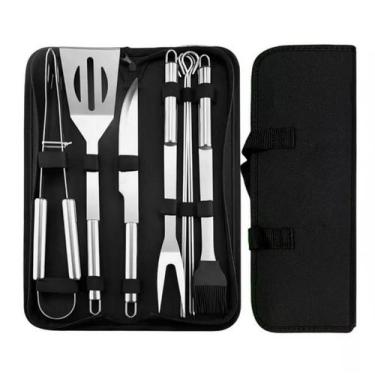 Imagem de Kit Churrasco Profissional Inox Chef Gourmet Utensílios - generico