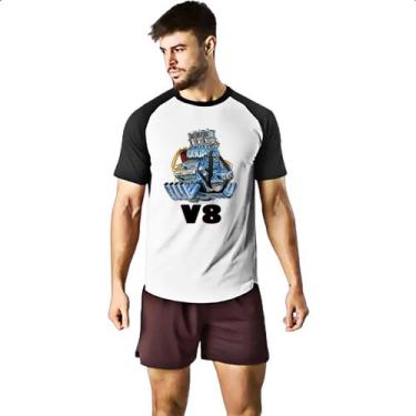 Imagem de Camiseta Raglan Motor V8 Power - Alearts, G