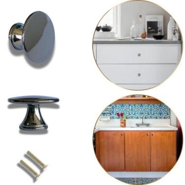 Imagem de 1 Puxador Redondo para Gavetas e Armários Metal /Alta Qualid - Compras