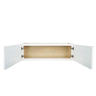 Imagem de Hollywood Fabiani Design Armário de cozinha Shaker Wall pronto para montar, 83,8 cm L x 30,5 cm P x 38,1 cm A, branco