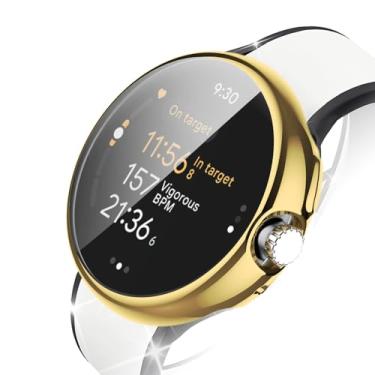 Imagem de Capa protetora de tela de 41 mm compatível com Google Pixel Watch 3/2/1 de 41 mm, capa sensível HD + amortecedor moderno para pulseiras de relógio do Google, acessórios para Pixel Watch 3/2/1 de 41