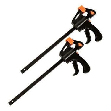 Imagem de 2 Grampos Sargento Aperto Rápido 10 Pol 250mm Marcenaria - IDEA+PRO