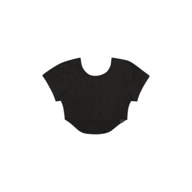 Imagem de Blusa Corset Básica em Molecotton Juvenil Gloss, Preto, 18