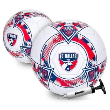 Imagem de Bola de futebol Franklin Sport MLS FC Dallas - Bola de futebol tamanho 5 oficial - Tamanho regulamentado + bola de futebol com peso para crianças + adultos - Bola de futebol para meninos + meninas -