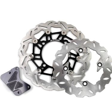 Imagem de Discos de freio dianteiros traseiros flutuantes grandes para Honda Forza 250 2000-2004, acessórios de motocicleta pretos