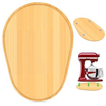 Imagem de Bambu Mixer Slider Compatível com Kitchen Aid Bowl Lift 5-8 Qt Stand Mixer - Organizador deslizante de armazenamento de bancada de cozinha para Kitchen Aid 5-8 Qt Mixer