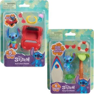 Imagem de Playset Stitch Mini Figura 5cm 3990 - Sunny, Carro