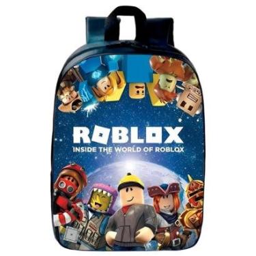 Imagem de Mochila Infantil Imagem R O B L O X Azul-Unissex