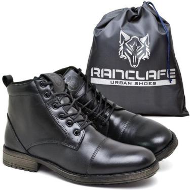 Imagem de Bota Botina Coturno Masculino  Couro Nobre - RANCLAFE CALÇADOS, Preto,
