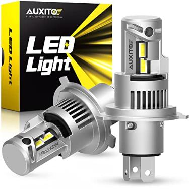 Imagem de AUXITO Lâmpada LED H4 atualizada 2024, tamanho mini 1:1, sem necessidade de adaptador, branco 6500K, sem polaridade, faróis de neblina LED 9003, Plug and Play, pacote com 2