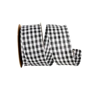 Imagem de Reliant Ribbon Fita de borda com fio Gingham Value, preta