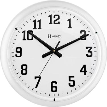 Imagem de Relógio Parede Herweg 660129-132 Branco Grande 40Cm