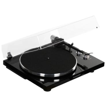Imagem de Toca Disco Belt Drive Polyvox Bluetooth com acionamento automático por correia Preto, Bivolt 120/240V
