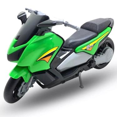 Imagem de Moto Brinquedo Grande Tipo Honda Biz Realista Verde