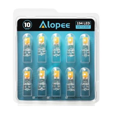 Imagem de Lâmpadas de LED ALOPEE T10 ultra brilhantes, brancas, COB, fonte de luz, substituição para lâmpadas de halogêneo 194 W5W 168 2825 501, lâmpadas internas, placa de licença
