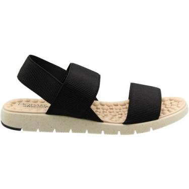 Imagem de Sandália Rasteira Modare Elástico Canelado Ultra conforto Feminina, Pr