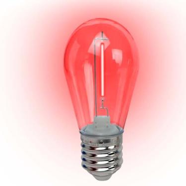 Imagem de Foxlux Lâmpada Led Filamento Vermelho 1W E-27 127V 4 Peças