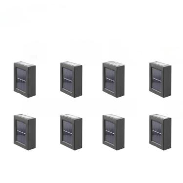 Imagem de Luminaria de Mesa Solar À Prova D'água Kit Lustres Brilhante Para Jardim Varanda Parede Externa Decorativa(KIT8-Luz branca)