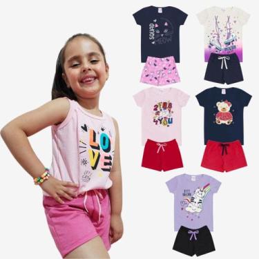 Imagem de Kit com 10 Peças de Roupas Conjunto Verão Menina Calor Infantil Sortid