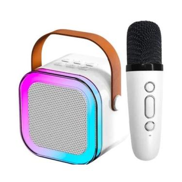 Imagem de Caixinha de som Musical Bluetooth 1 Microfone Karaoke Muda A Voz Efeit