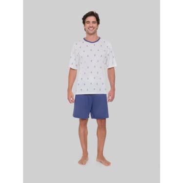 Imagem de Pijama Manga Curta Com Short Estampado Bocejinho (5183)