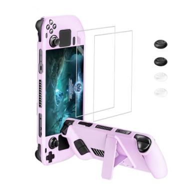 Imagem de bibuks Capa Para Steam Deck, Protetora Deck Oled, Acessórios Com Antiderrapante, Suporte, 2 Protetores De Tela, 4 Polegar (Roxo)