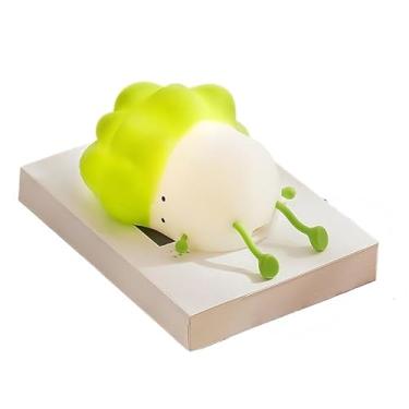 Imagem de Luminária de Silicone Mesa Lâmpada Noturna Abajur Fofo Sensor Toque Touch Led (Vegetal)