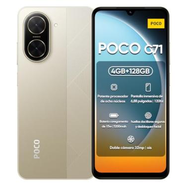 Imagem de Smartphone Xiaomi POCO C71 4G Black (Preto) 3GB RAM 64GB ROM (Dourado, 4+128GB)