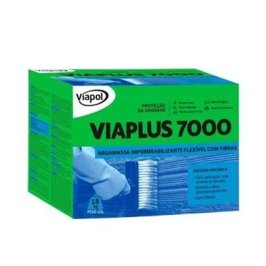 Imagem de Argamassa Impermeabilizante com Fibras ViaPlus 7000 Cinza 18Kg - Viapo
