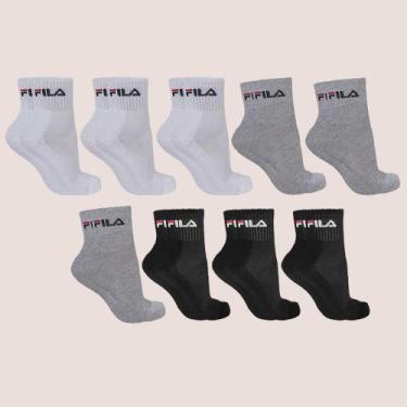 Imagem de Kit 9 Meia Tripack Unisex Cano Medio Original - Dass, Misto, 34 a 38