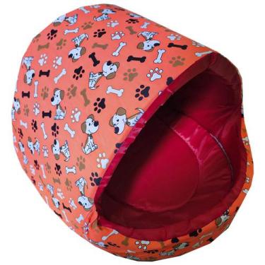 Imagem de Caminha Para Cachorro e Gatos Iglu Nylon Vermelho Diversos Tamanhos - 