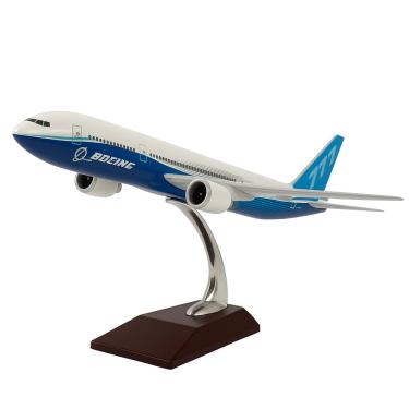 Imagem de Avião Miniatura Boeing 777 Colecionável de Resina Escala 1:200 Com Base Expositora