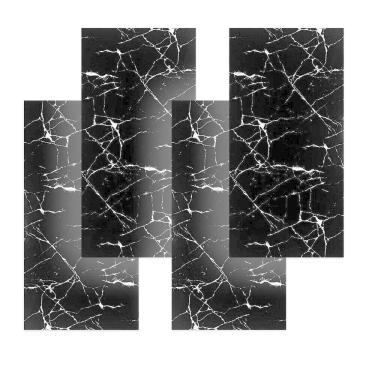 Imagem de Placa Autocolante Vinílica Parede 3D Mármore Preto 1M2