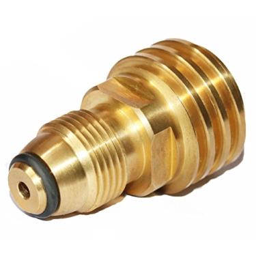 Imagem de DOZYANT Adaptador de tanque de propano converte válvula de serviço de tanque POL LP para mangueira QCC1/Type1 ou regulador - antigo para novo.