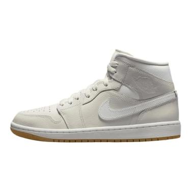 Imagem de Jordan Tênis feminino Air 1 Mid (BQ6472-021, Phantom/Gum marrom claro/branco), Fantasma/Goma marrom claro/branco, 38